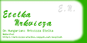 etelka mrkvicza business card